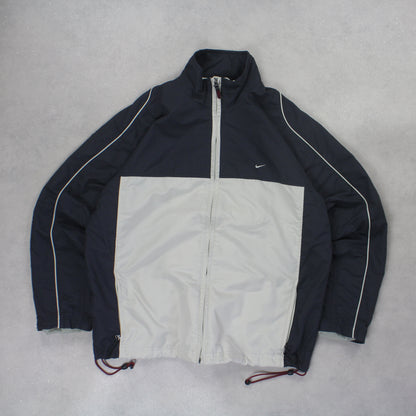RARE 2000s Nike Track Jacket Grey - (M)
