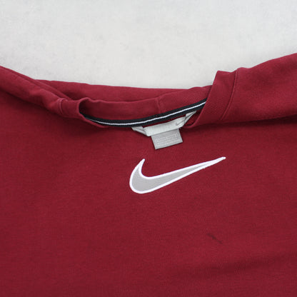 RARE Vintage 00s Nike Swoosh Sweatshirt Burgundy - (XL)