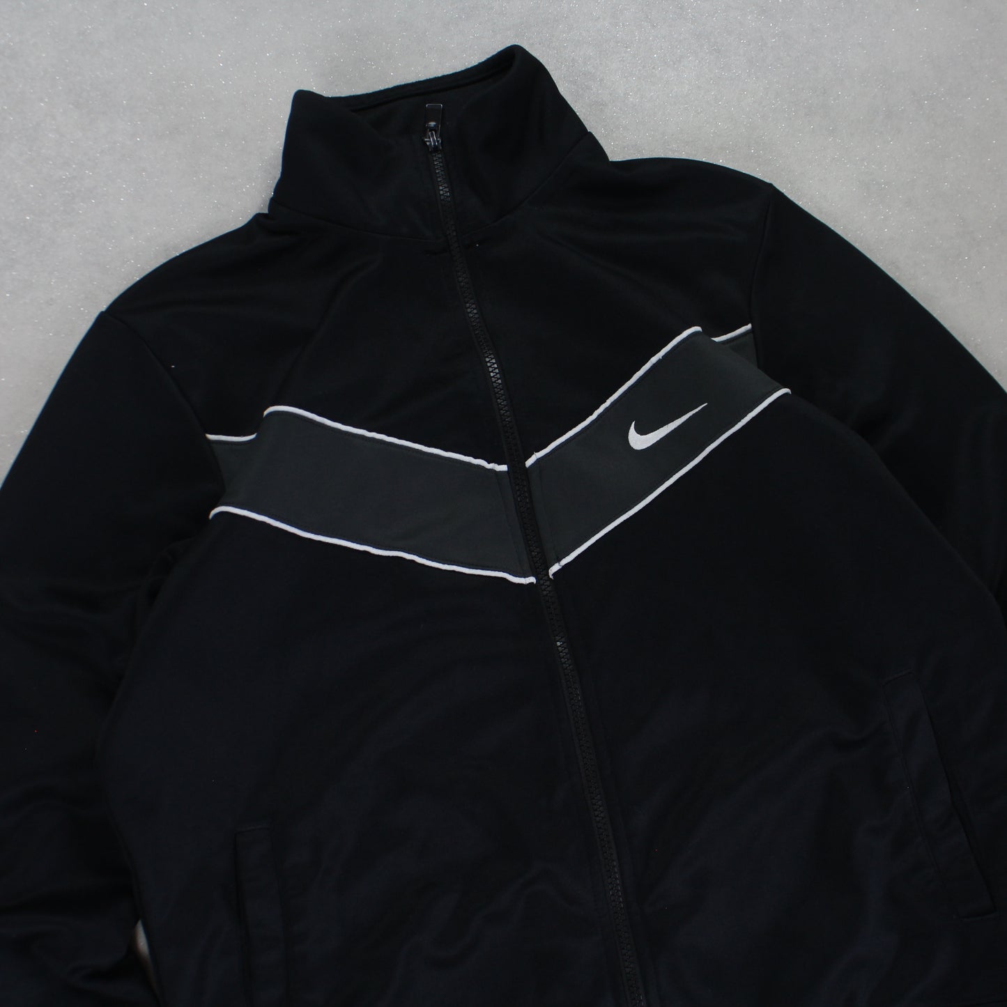 RARE 2000s Nike Track Jacket Black - (S)