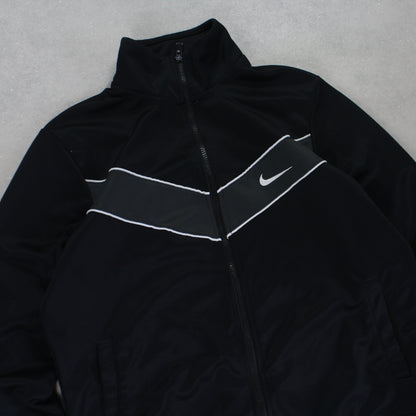 RARE 2000s Nike Track Jacket Black - (S)