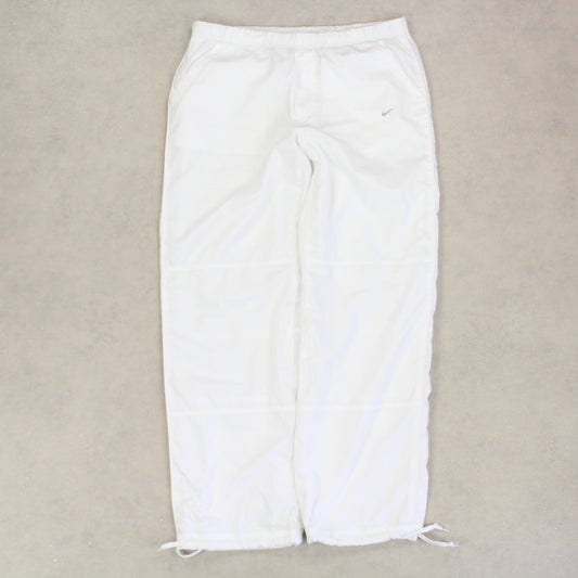 RARE Vintage 00s Nike Trackpants White - (L)
