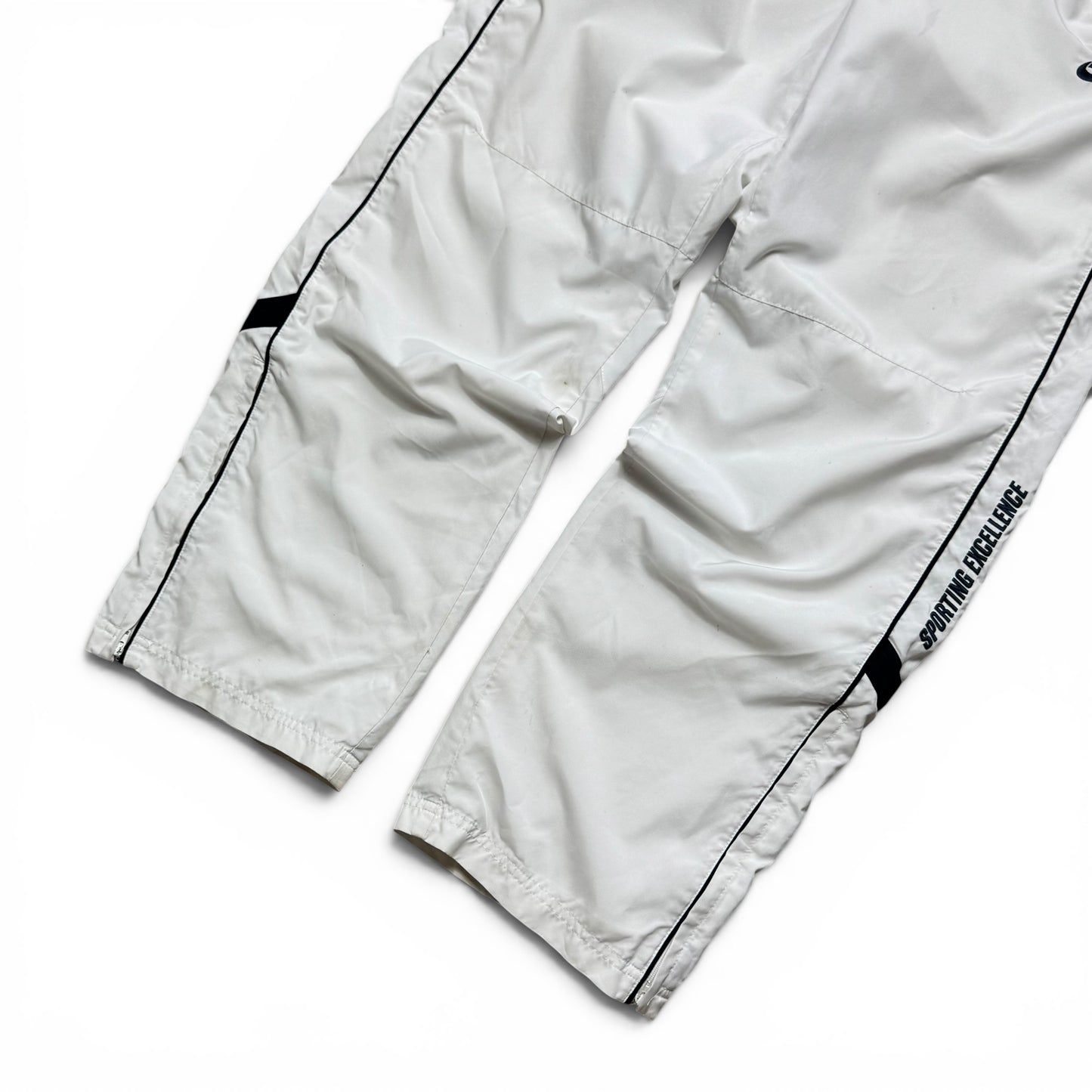 SUPER RARE 2000s Baggy Nike Trackpants White - (L)