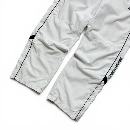 SUPER RARE 2000s Baggy Nike Trackpants White - (L)