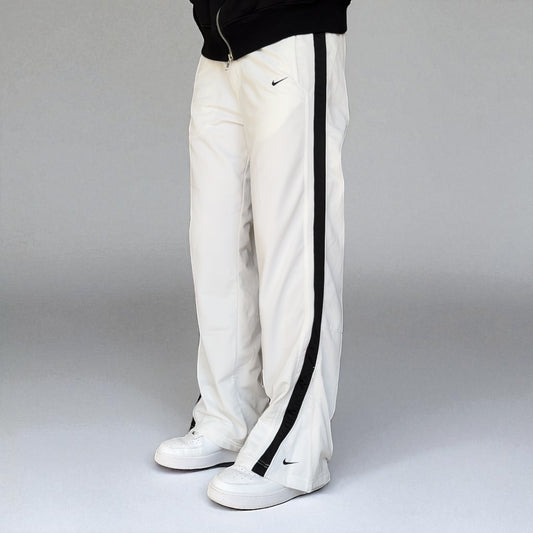 SUPER RARE 2000s Baggy Nike Trackpants White - (L)
