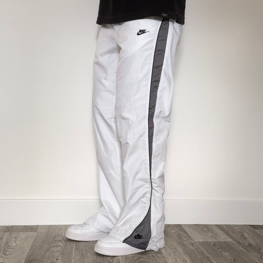 SUPER RARE 2000s Nike Trackpants White *PREMIUM* - (L)