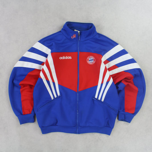 SUPER RARE 90s Adidas Bayern Zip Up Jacket - (L)