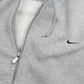 Vintage 00s Nike Zip Up Hoodie Grey - (L)