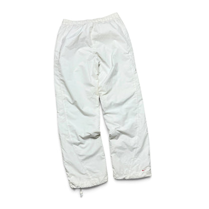 VERY RARE 2000s Nike Hex Trackpants White *PREMIUM* - (S)