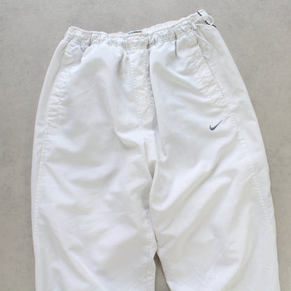 SUPER RARE 2000s Baggy Nike Shox Trackpants White - (L)