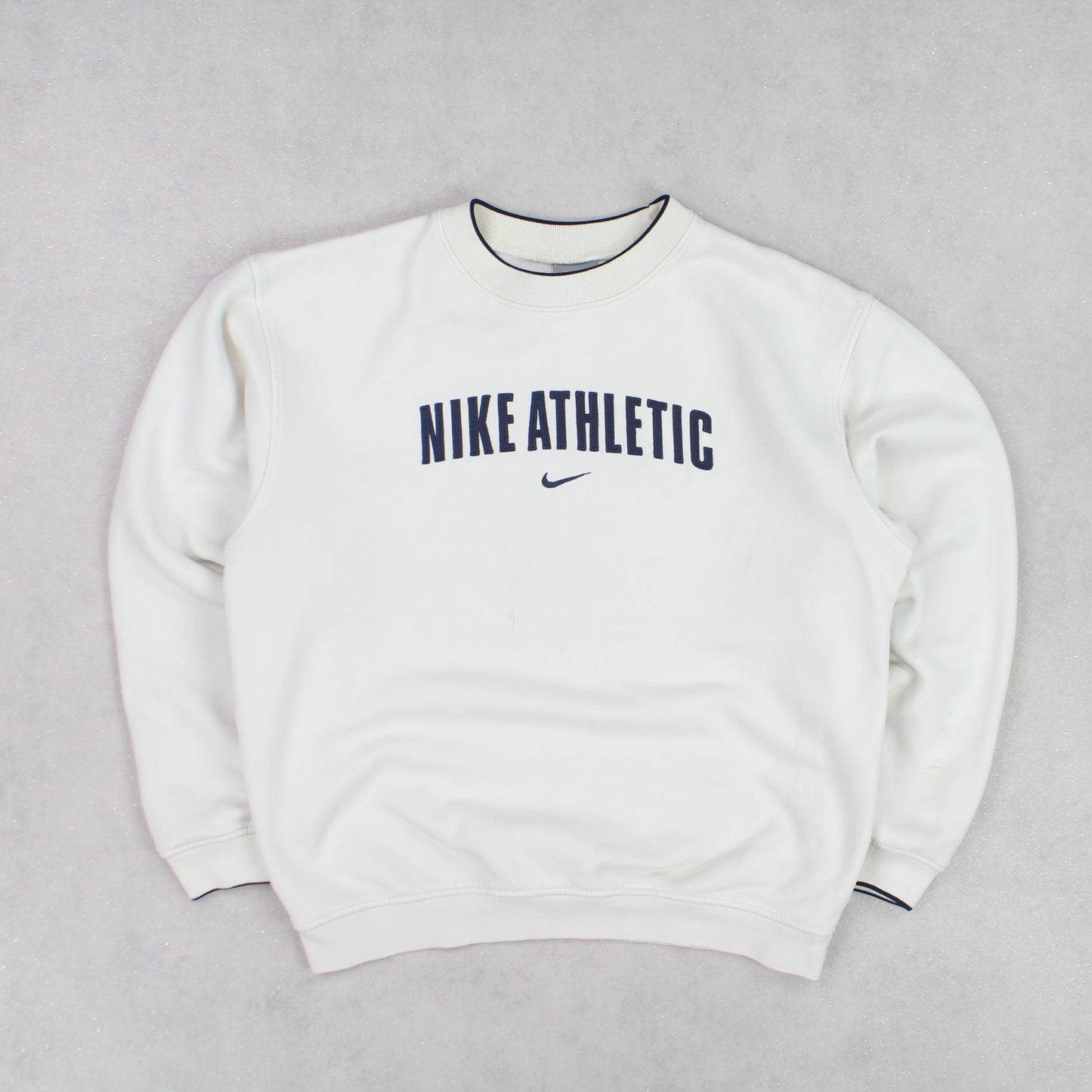 RARE Vintage 00s Nike Swoosh Sweatshirt Cream - (S)