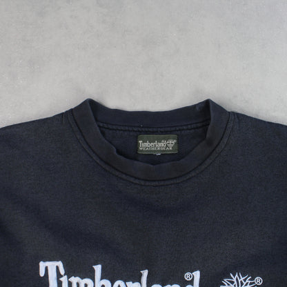 RARE 1990s Timberland Spell Out Sweatshirt Grey - (S)