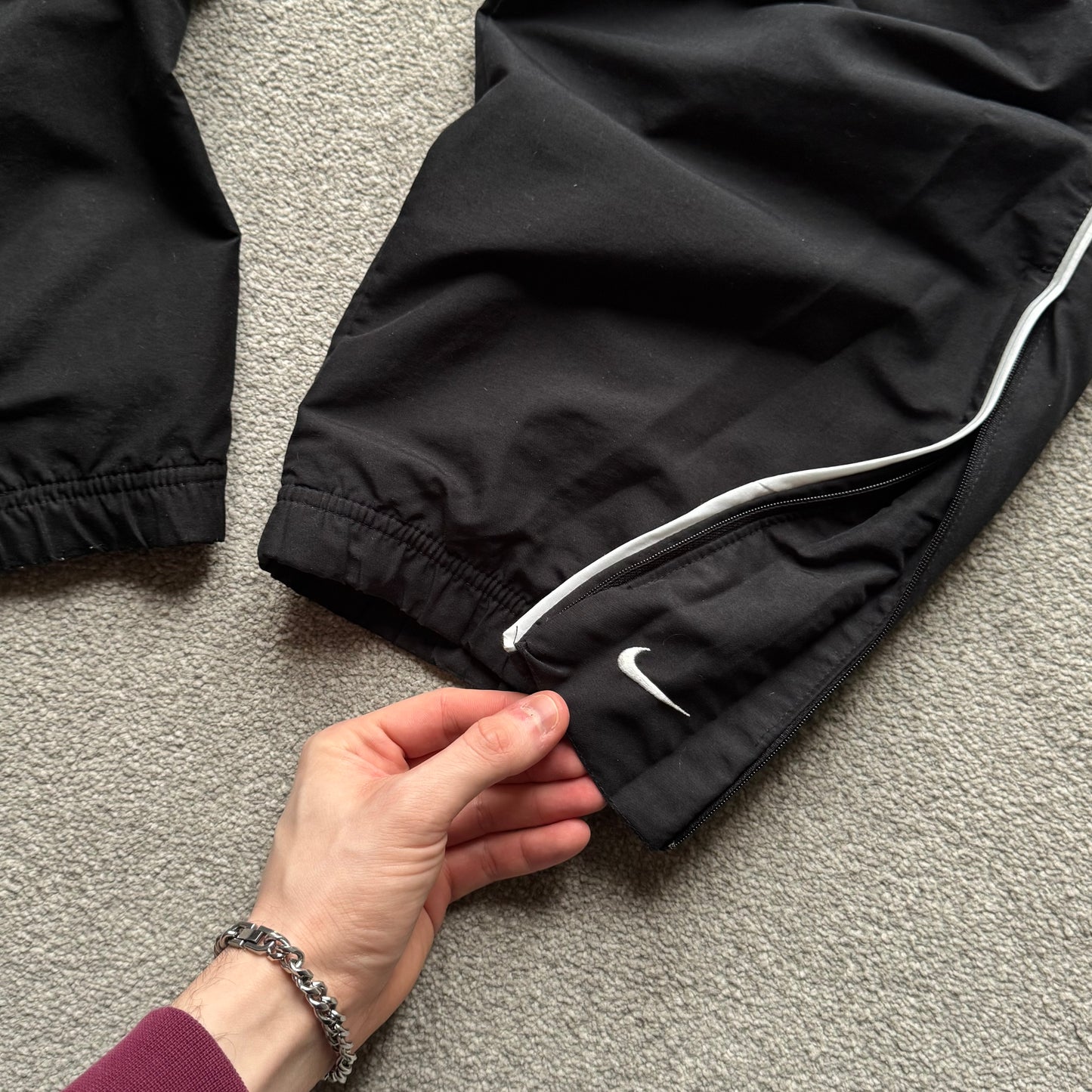 RARE 2000s Nike Trackpants Black - (XL)