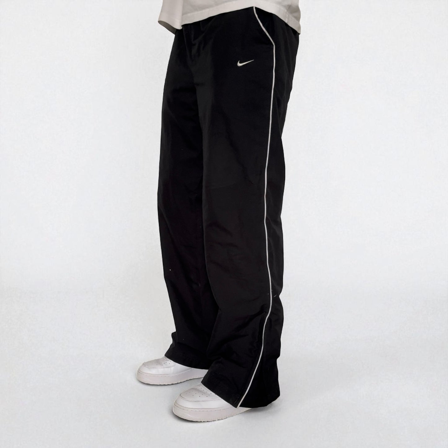 RARE 2000s Baggy Nike Trackpants Black - (L)