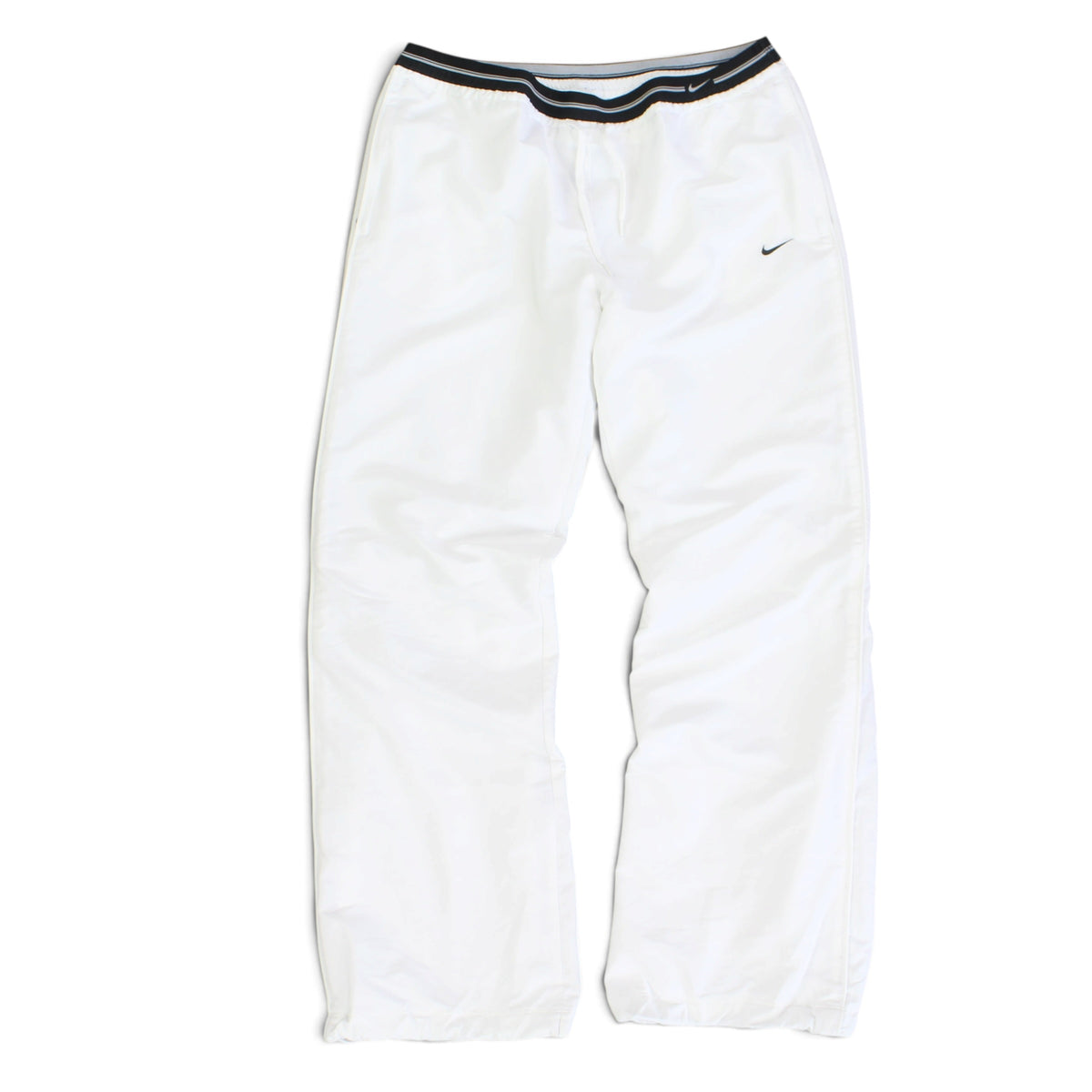 RARE 2000s Baggy Nike Trackpants White - (XL)