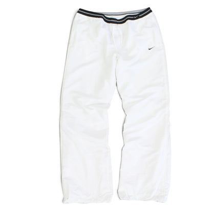 RARE 2000s Baggy Nike Trackpants White - (XL)