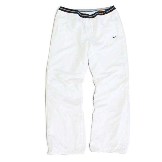 RARE 2000s Baggy Nike Trackpants White - (XL)
