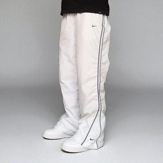 SUPER RARE 2000s Baggy Nike Trackpants White - (L)