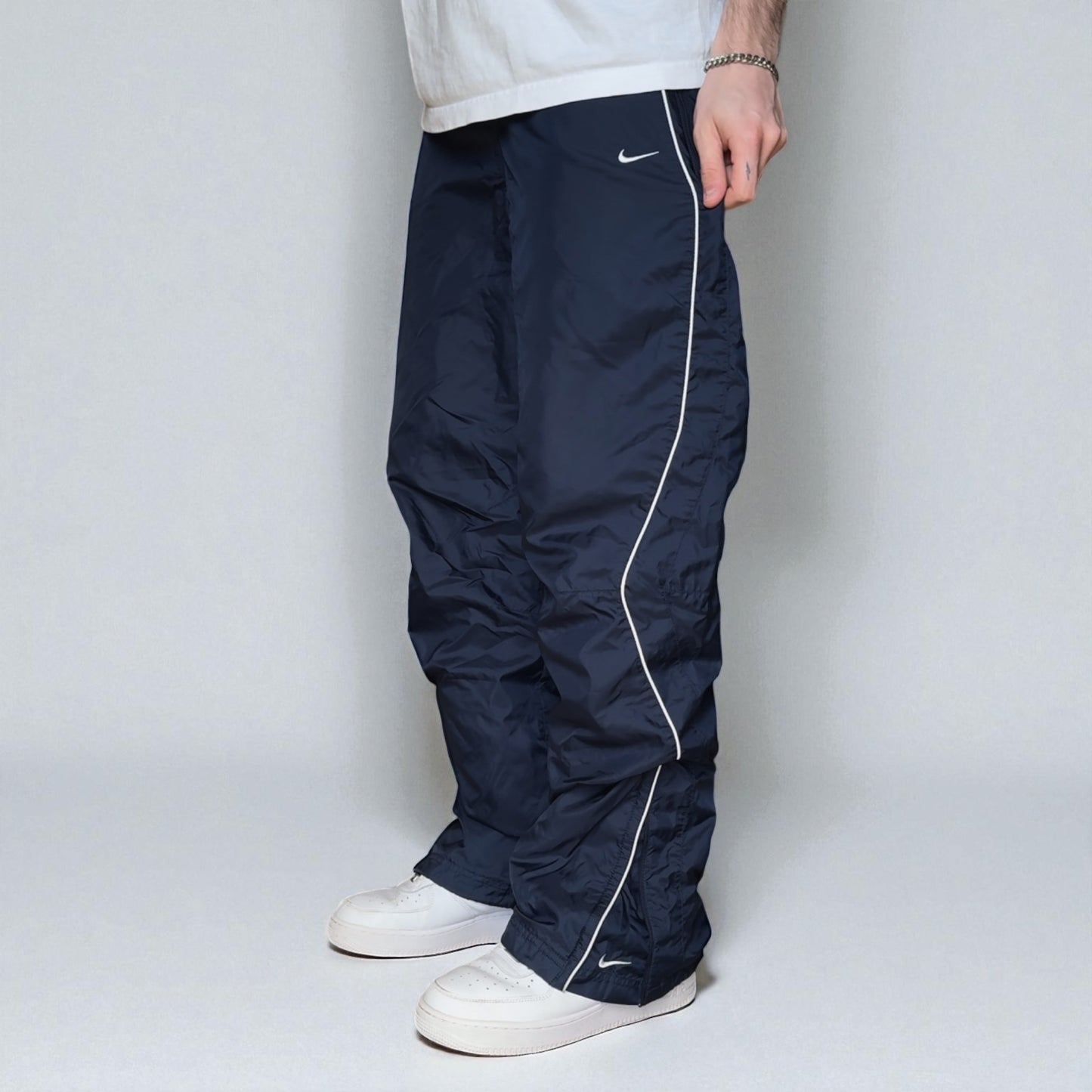 SUPER RARE 2000s Nike Trackpants Navy - (M)