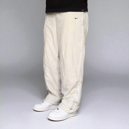 RARE 2000s Nike Trackpants White - (L)