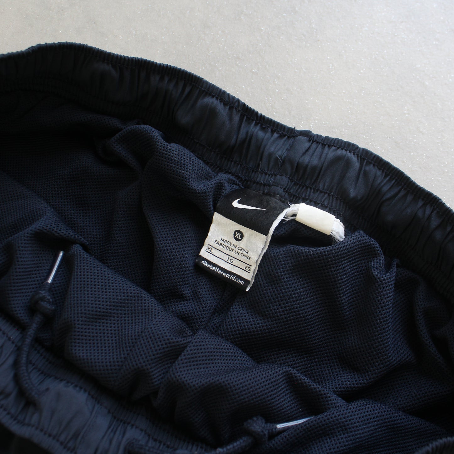 2000s Baggy Nike Trackpants Navy - (L)