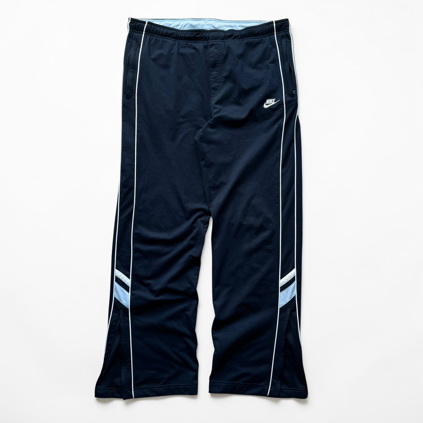 2000s Baggy Nike Trackpants Navy - (XL)