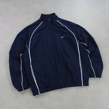 RARE 00s Nike Track Jacket Navy - (L)