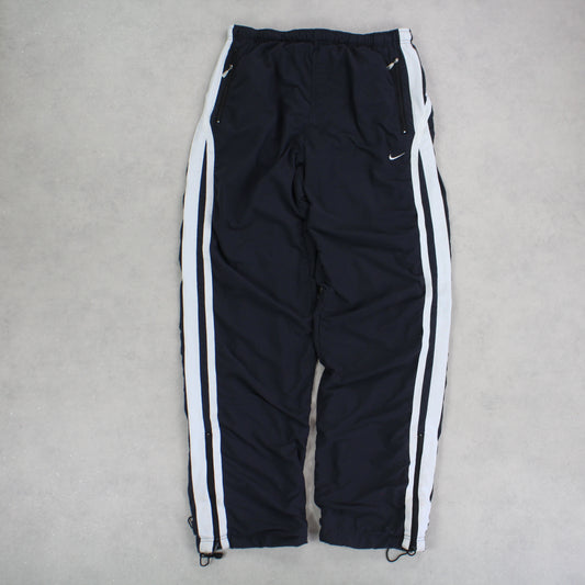 RARE 00s Nike Baggy Trackpants Black - (L)