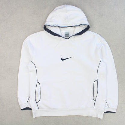 SUPER RARE Vintage 00s Nike Hoodie White - (L)