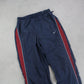 RARE 00s Nike Baggy Trackpants Navy - (M)