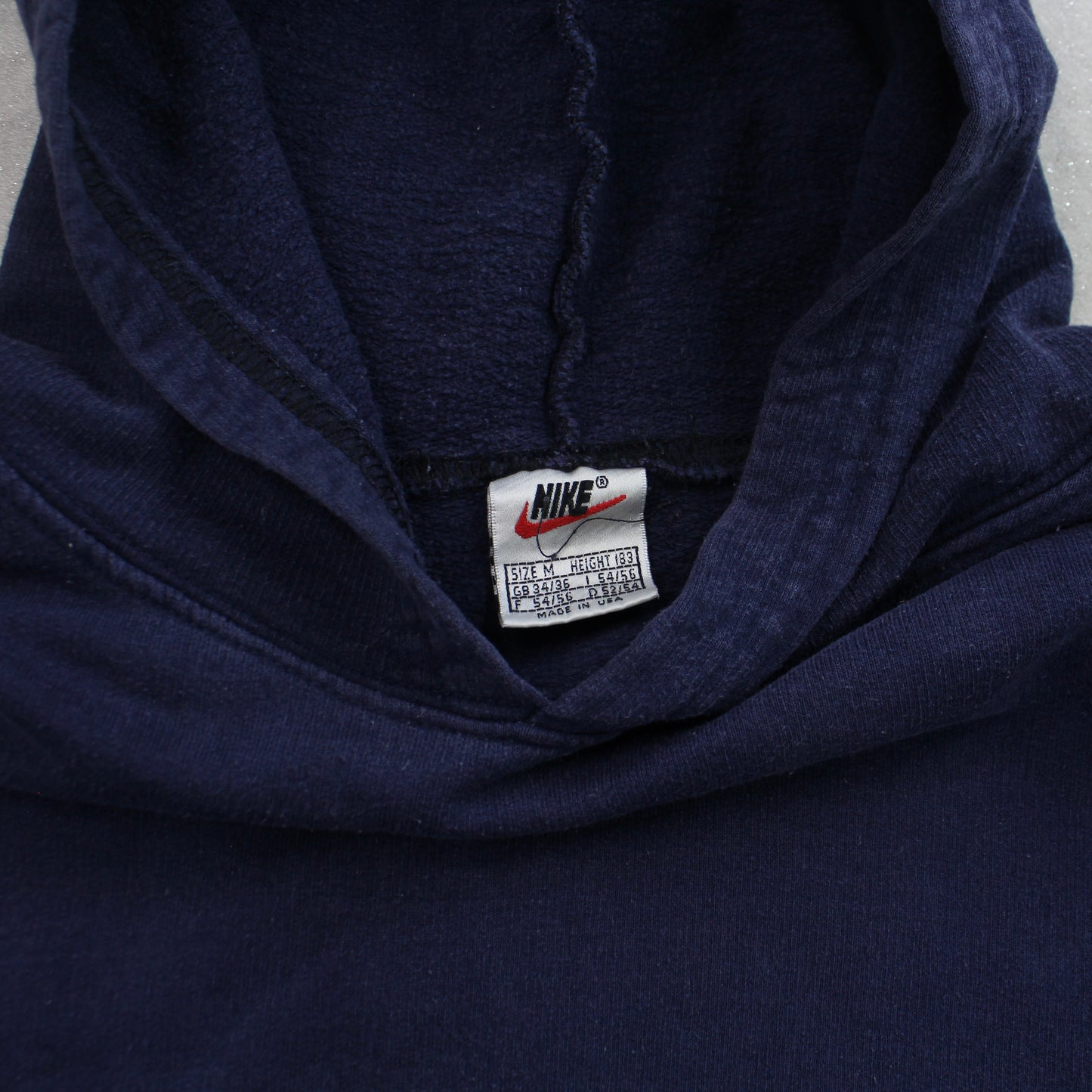 SUPER RARE 90s Nike Spell Out Hoodie Navy - (M)