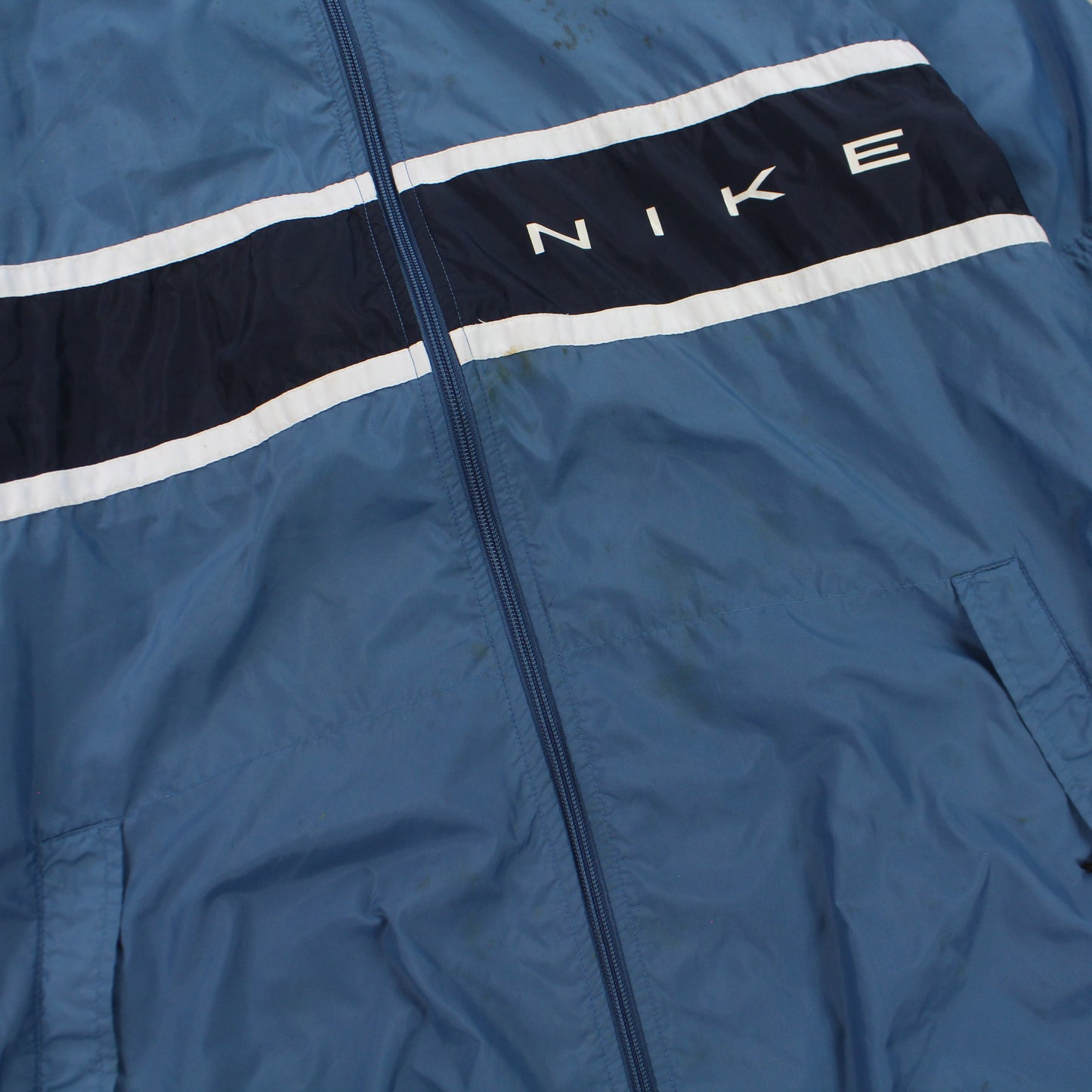 RARE 90s Nike Track Jacket Blue - (XL)