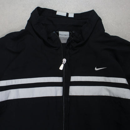 RARE 2000s Nike Track Jacket Black - (L)