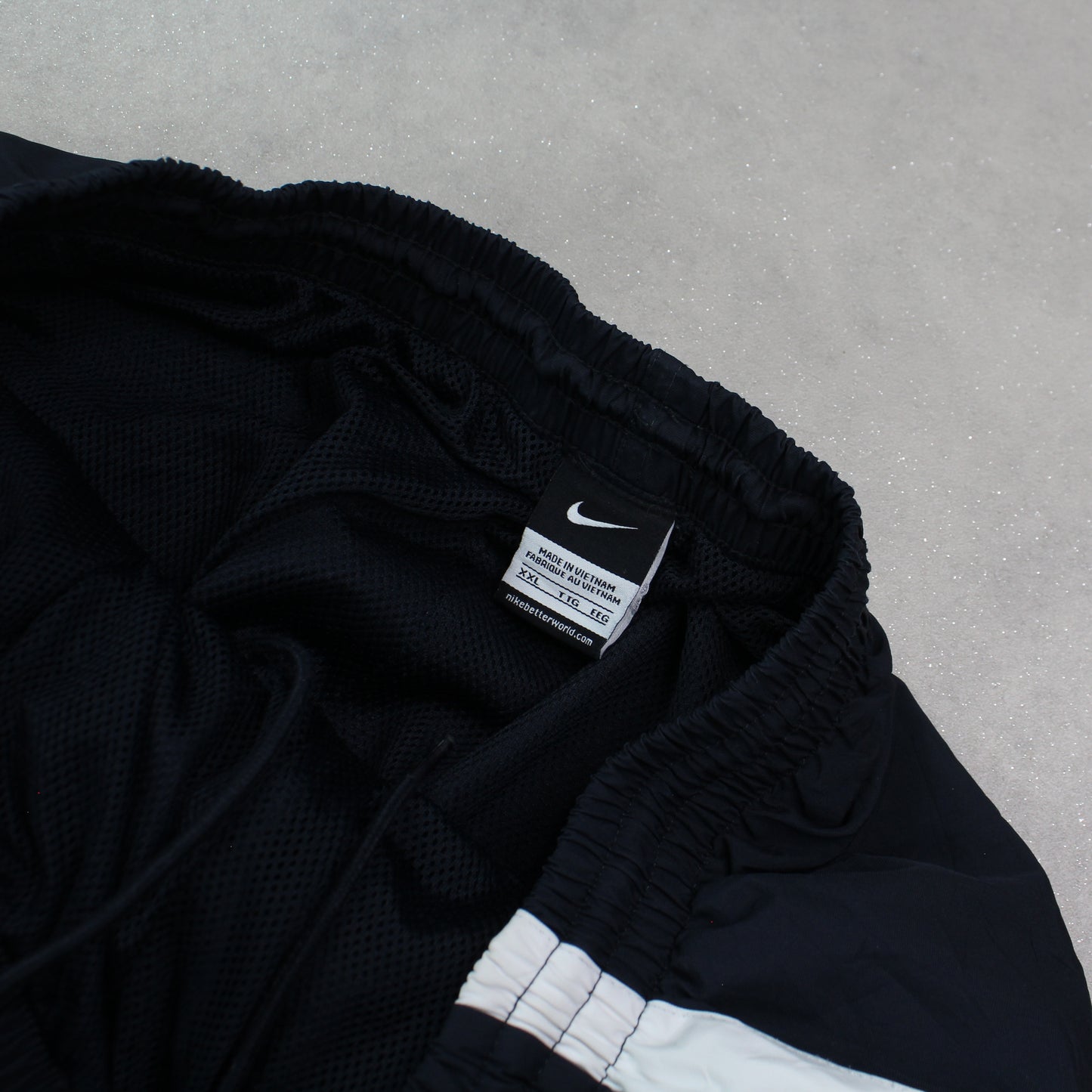 RARE 00s Nike Baggy Trackpants Navy - (M)