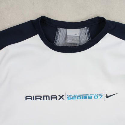 SUPER RARE Vintage 00s Nike Air Max T-Shirt Navy - (M)