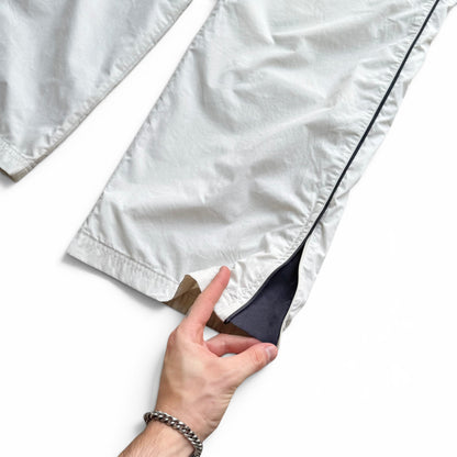 RARE 2000s Nike Trackpants Cream - (S)