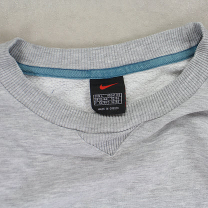 RARE 1990s Heavyweight Nike Sweatshirt Grey - (L)