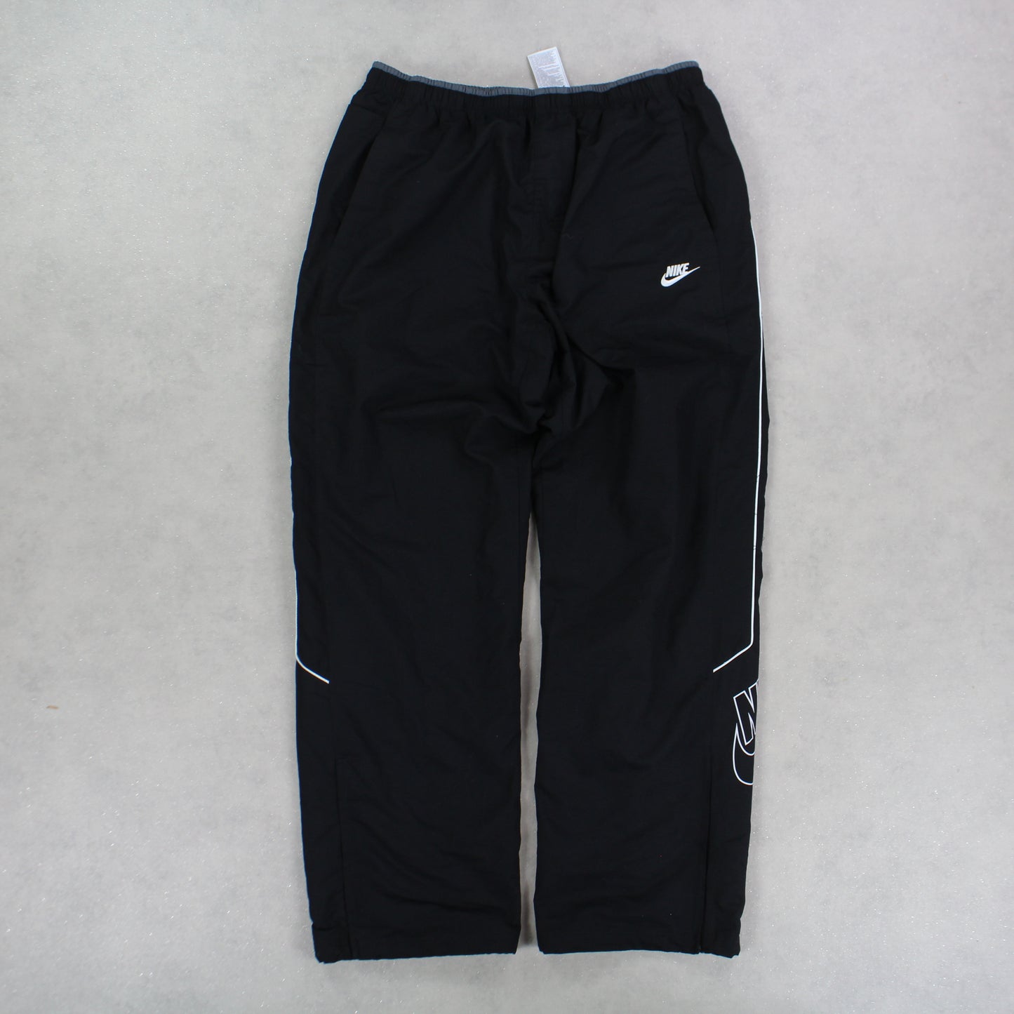 RARE 00s Baggy Nike Trackpants Black - (XL)