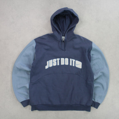 SUPER RARE 00s Nike Hoodie Blue - (XL)