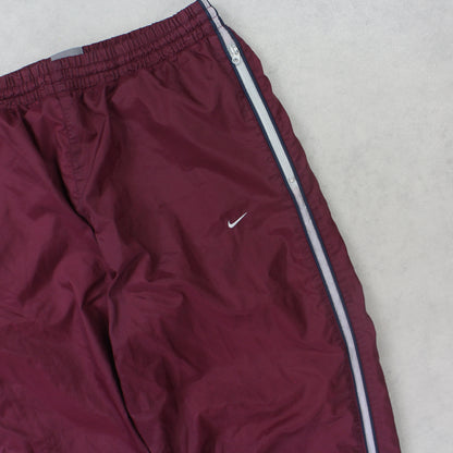 RARE 00s Nike Trackpants Burgundy - (S)