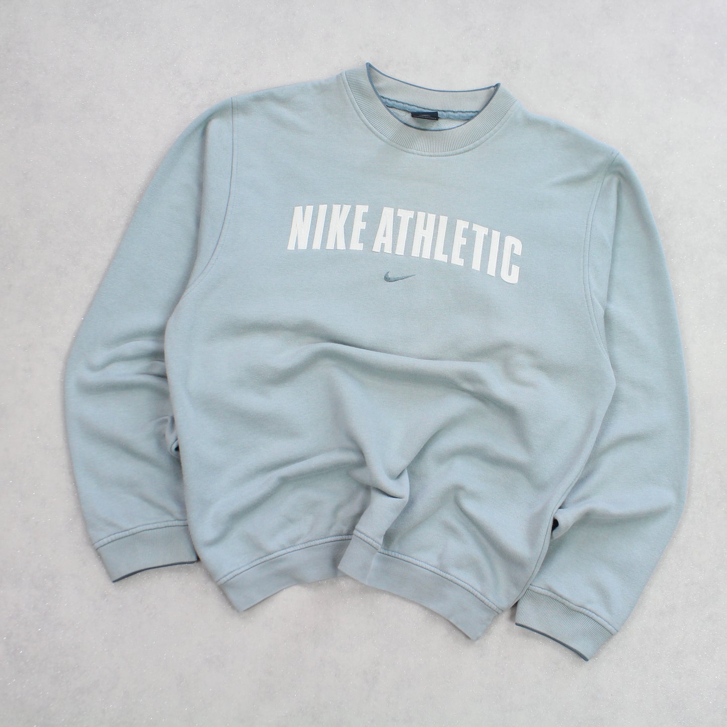 RARE Vintage 00s Nike Spell Out Sweatshirt Blue - (S)