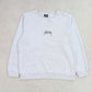 RARE Grey Stüssy Spell Out Sweatshirt - (L)