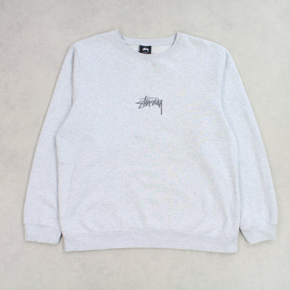 RARE Grey Stüssy Spell Out Sweatshirt - (L)