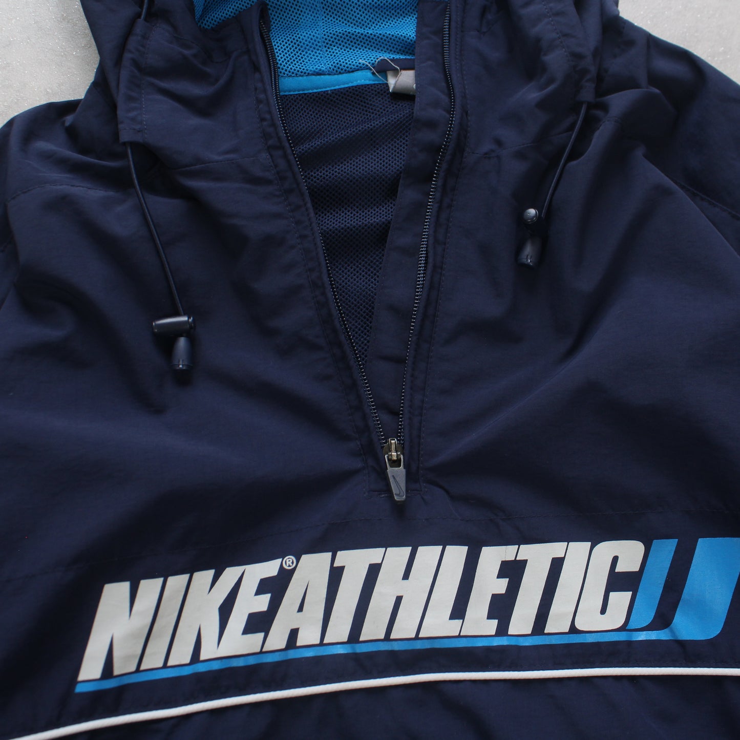 RARE 2000s Nike Hooded Jacket Navy - (L)