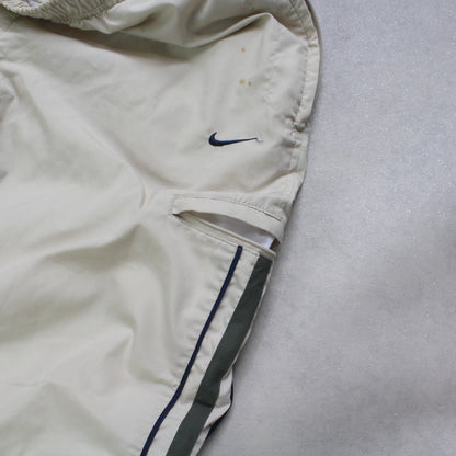 SUPER RARE 2000s Nike Trackpants Cream - (L)