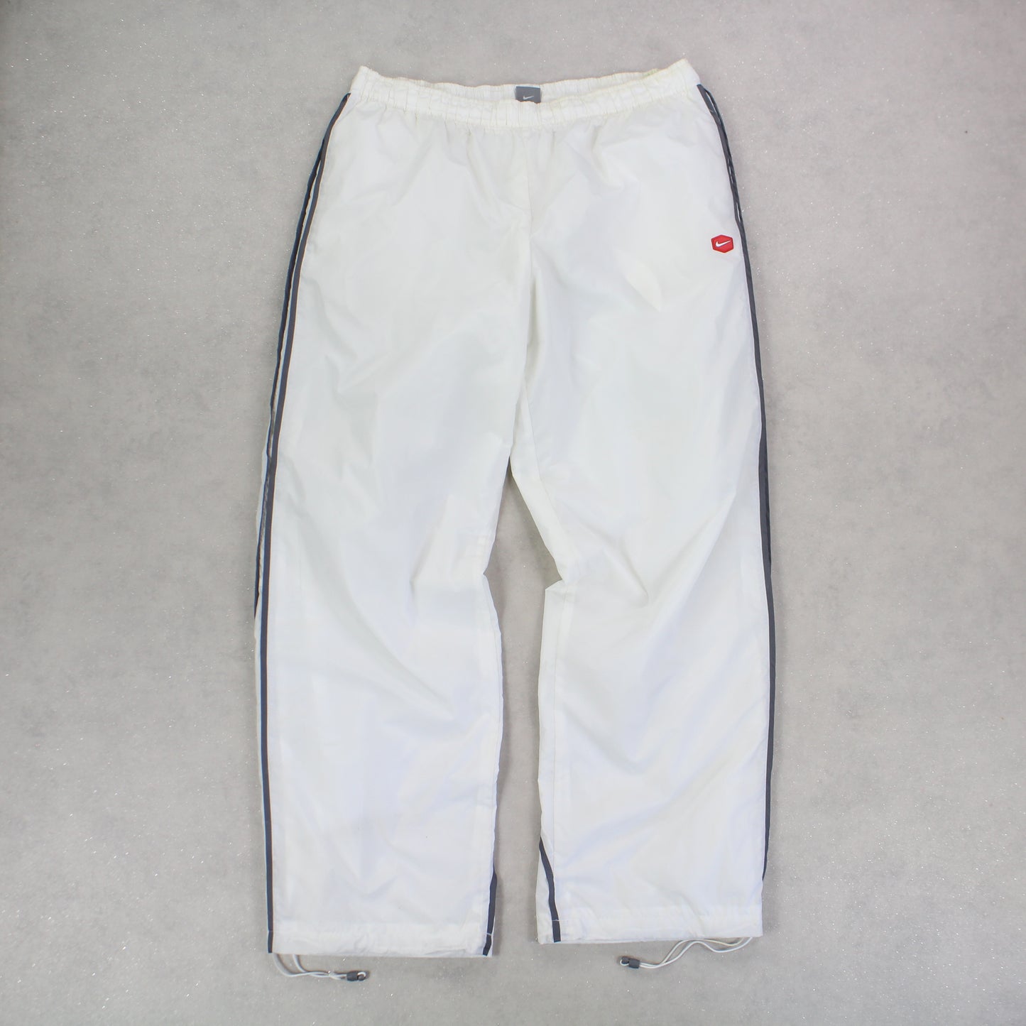 RARE 00s Nike Hex Trackpants White - (XL)