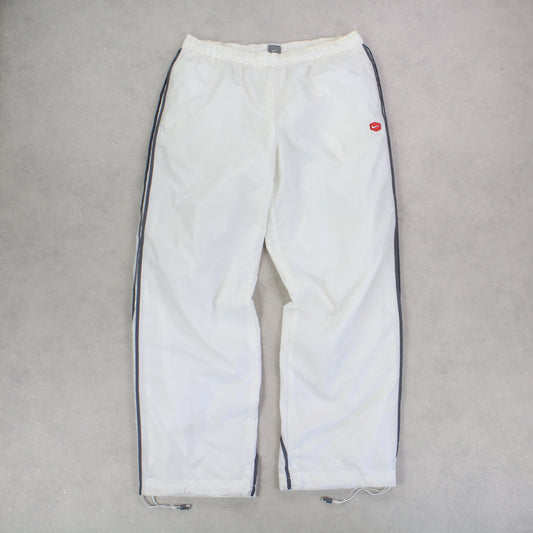 RARE 00s Nike Hex Trackpants White - (XL)