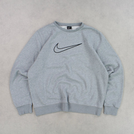 RARE 00s Nike Sweatshirt Grey - (M)