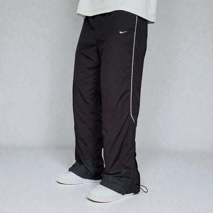 RARE 2000s Baggy Nike Trackpants Black - (L)