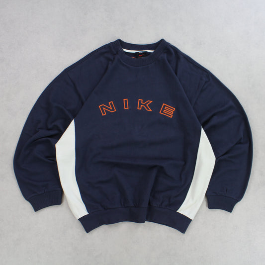 RARE 1990s Nike Sweatshirt Navy - (L)