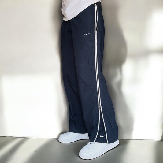 SUPER RARE 2000s Baggy Nike Trackpants Navy - (XL)